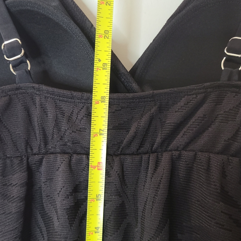 Swim Solutions Women's Tummy Control Flyaway Lace Swim Dress Black Sz 10 NWT - Picture 13 of 13